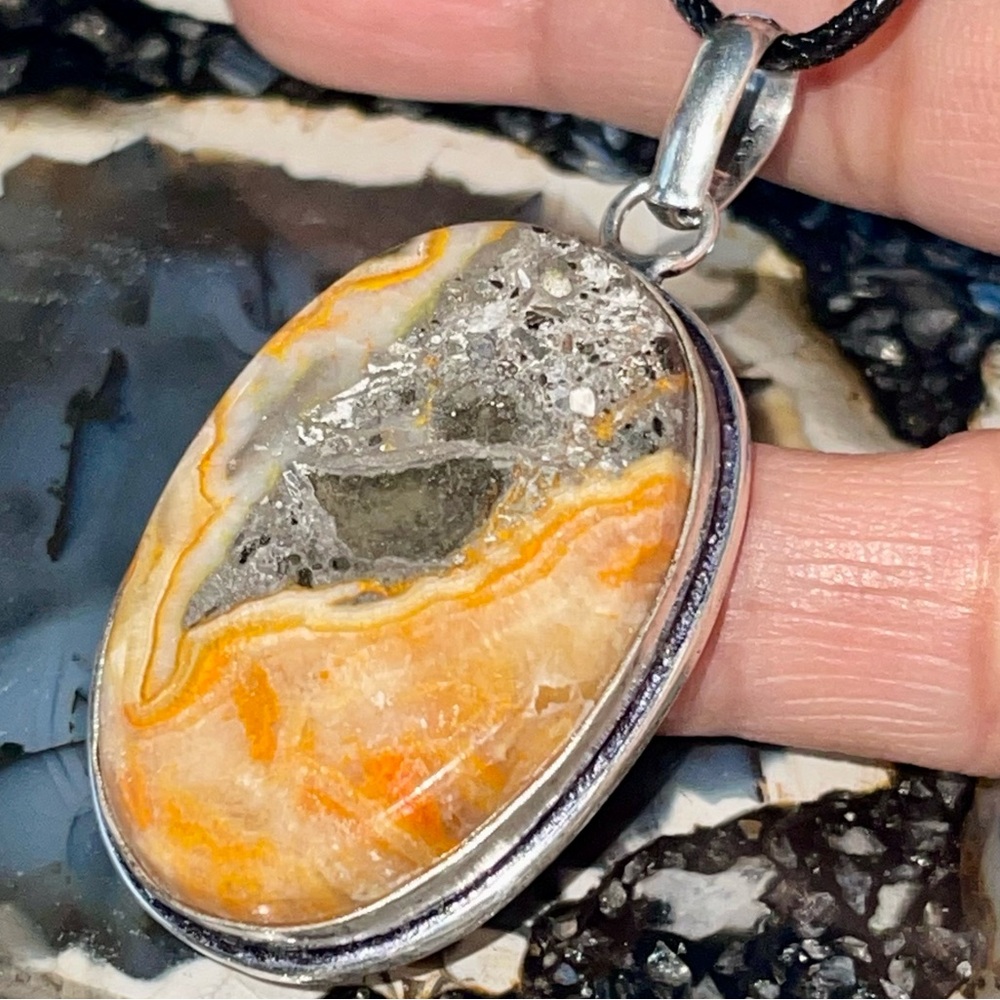 Indonesian Bumblebee Jasper Pendant 2”